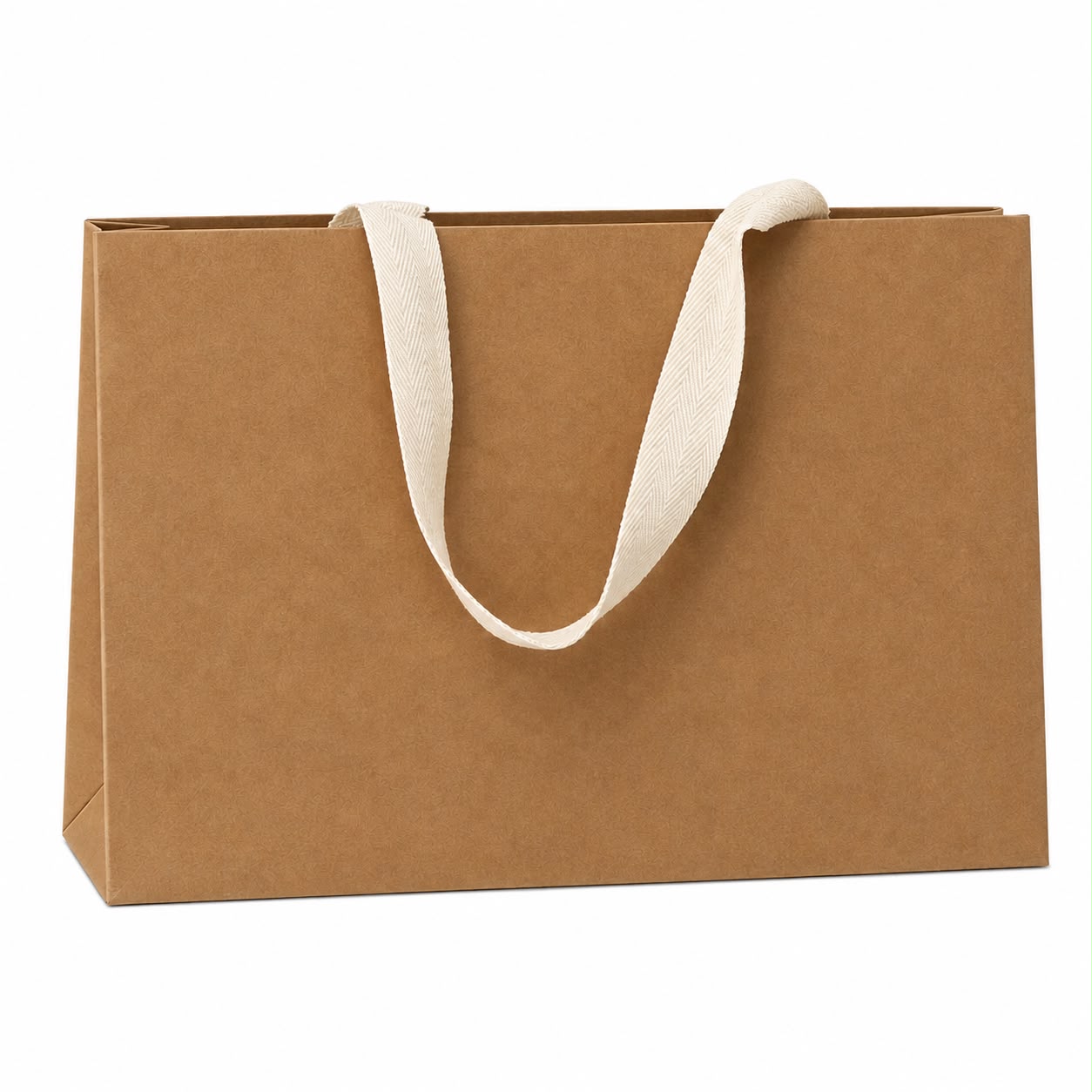 100 Bolsas Kraft Lujo con asas de Tela