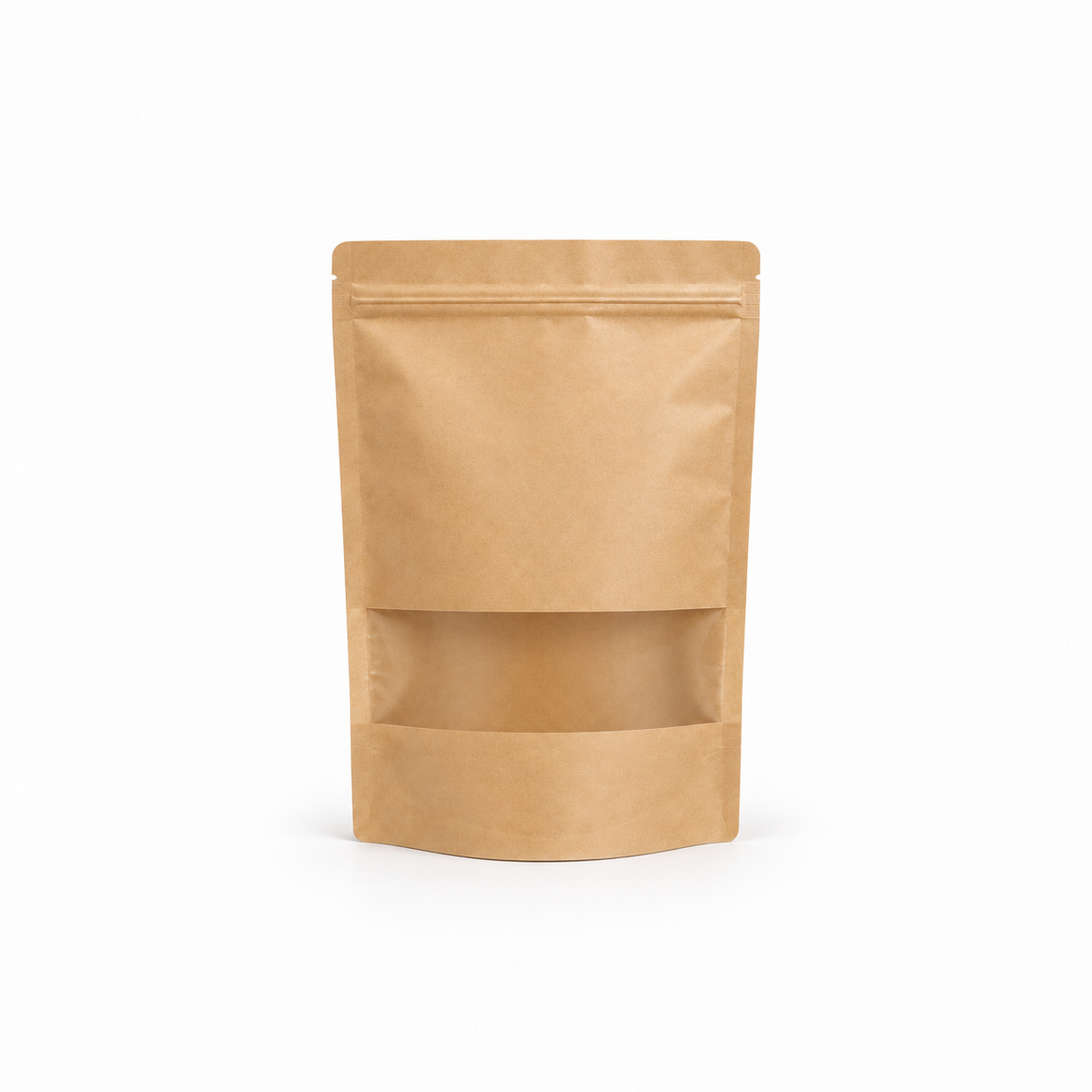 Bolsas Doypack Kraft con Ventana y Cierre Zip | Varias Medidas