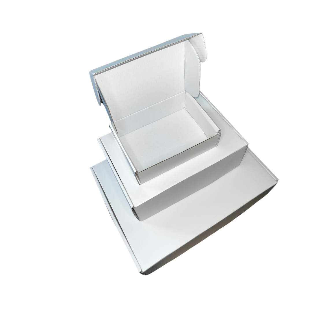 50 Cajas Autoarmables Pequeña Extra 30x20x10 cm | Blanca o Negra