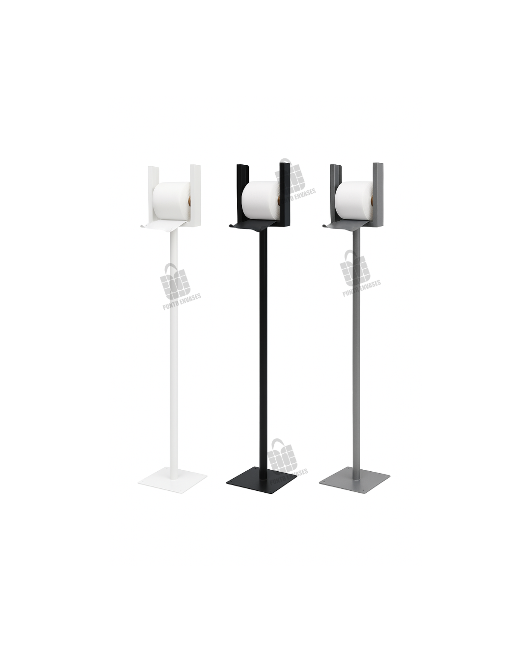 dispensador pedestal pull pack para rollos de bolsas