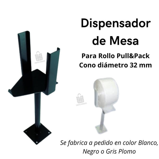 dispensador de mesa pull pack para rollos de bolsas