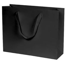 100 Bolsas Papel Couché 40x30x9 cm con Asa | Blanca o Negra