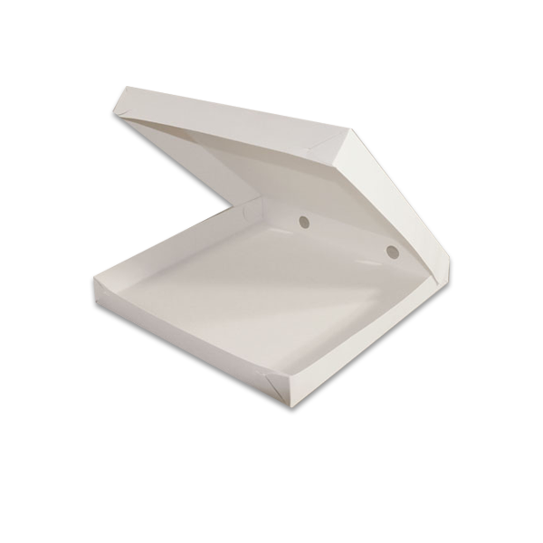 25 Cajas Pizza Blanca Mediana 25x25x4 cm - PUNTO ENVASES