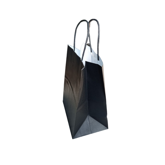 100 Bolsas kraft negra mini 14x8x20